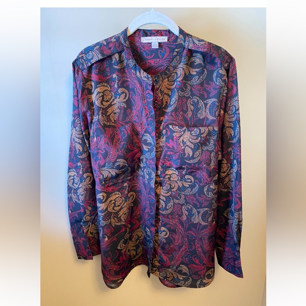 Larry Levine Women's Paisley Blouse -
